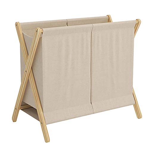 Wäschekörbe,Faltbar 2 FäCher Schmutziger WäSchekorb,FüR Quilt Kissen BettwäSche Decke und Kleidung/Beige / 70x65cm Wäschekörbe,Faltbar 2 FäCher Schmutziger WäSchekorb,FüR Quilt Kissen BettwäSche Decke und Kleidung/Beige / 70x65cm von KLHGBH