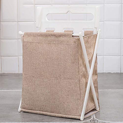 Wäschekörbe,Faltbarer Abnehmbarer Waschbarer Wiederverwendbarer WäSchekorb aus Baumwollleinenmaterial,Zum Aufbewahren von Kleidung TäGliche Aufbewahrung von Kleinigkeiten/Beige / 35x30cm von KLHGBH