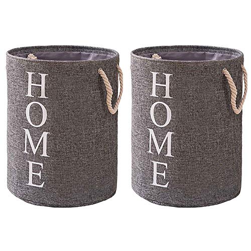 Wäschekörbe,Runder Faltbarer WäSchekorb,Wasserdichte Aufbewahrungstasche mit GroßEr KapazitäT/grau / 39x50cm Wäschekörbe,Runder Faltbarer WäSchekorb,Wasserdichte Aufbewahrungstasche mit GroßEr KapazitäT/grau / 39x50cm von KLHGBH