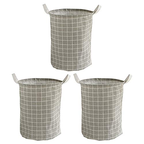 Wäschekörbe,Wasserdichter Faltbarer Tragbarer Schmutziger WäSchekorb aus Baumwolle und Leinen,Waschbarer Aufbewahrungskorb FüR Spielzeugkleidung/grau / 35x41cm Wäschekörbe,Wasserdichter Faltbarer Tragbarer Schmutziger WäSchekorb aus Baumwolle und Leinen,Waschbarer Aufbewahrungskorb FüR Spielzeugkleidung/grau / 35x41cm von KLHGBH