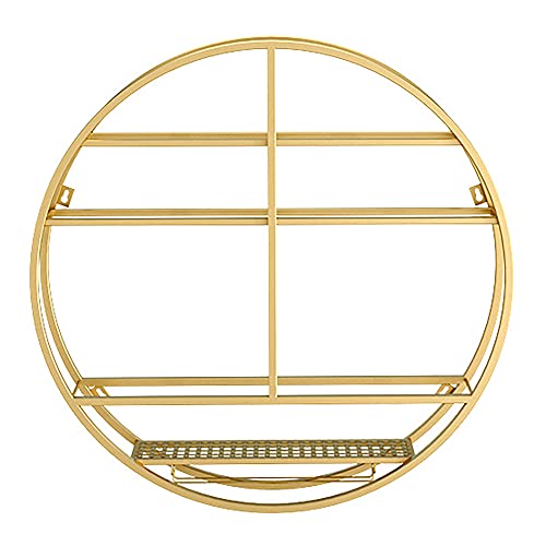 Wand Weinschrank Regal,Einfache Industrielle Design Schmiedeeisen Wand Display Rack,5 Schichten,Lagerung von Weinglas Spielzeug/golden / 70cm von KLHGBH