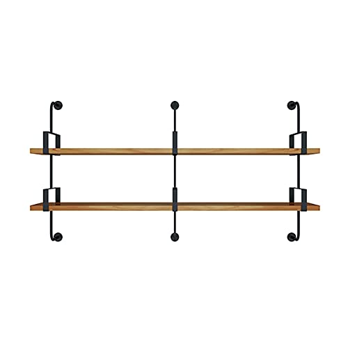 Wandmontierte Schwebende Regale, 2-Lagiges Schmiedeeisen-BüCherregal, Industrielles Retro-Wohnzimmer aus Massivem Holz und BüRowandregal/A / 120cm Wandmontierte Schwebende Regale, 2-Lagiges Schmiedeeisen-BüCherregal, Industrielles Retro-Wohnzimmer aus Massivem Holz und BüRowandregal/A / 120cm von KLHGBH