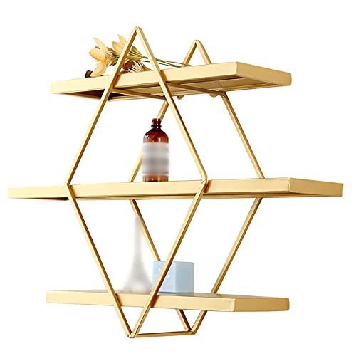 Wandregal, Nagelstudio Schmiedeeisen Wandbehang Regal, Wohnzimmer TV Hintergrund Wand Esszimmer Dekoration Regal/golden/A Wandregal, Nagelstudio Schmiedeeisen Wandbehang Regal, Wohnzimmer TV Hintergrund Wand Esszimmer Dekoration Regal/golden/A von KLHGBH