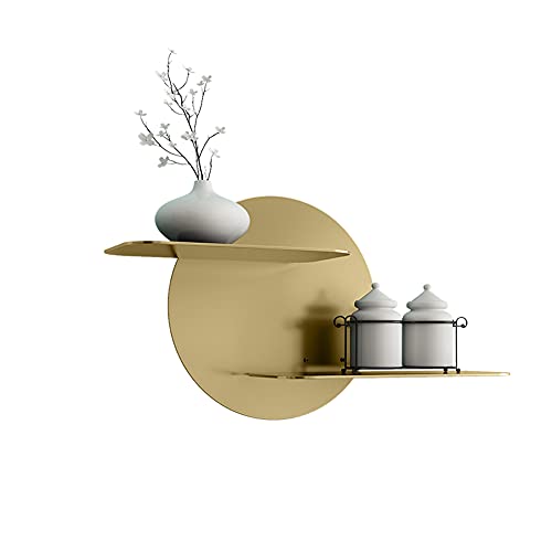 Wandregal, Rundes Metallregal, Multifunktionswanddekorationsregal, PräSentationsregal FüR Wohnzimmer, Schlafzimmer und BüRo/A / 56.5cm Wandregal, Rundes Metallregal, Multifunktionswanddekorationsregal, PräSentationsregal FüR Wohnzimmer, Schlafzimmer und BüRo/A / 56.5cm von KLHGBH