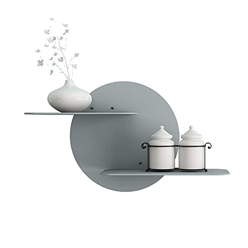 Wandregal, Rundes Metallregal, Multifunktionswanddekorationsregal, PräSentationsregal FüR Wohnzimmer, Schlafzimmer und BüRo/E / 56.5cm Wandregal, Rundes Metallregal, Multifunktionswanddekorationsregal, PräSentationsregal FüR Wohnzimmer, Schlafzimmer und BüRo/E / 56.5cm von KLHGBH
