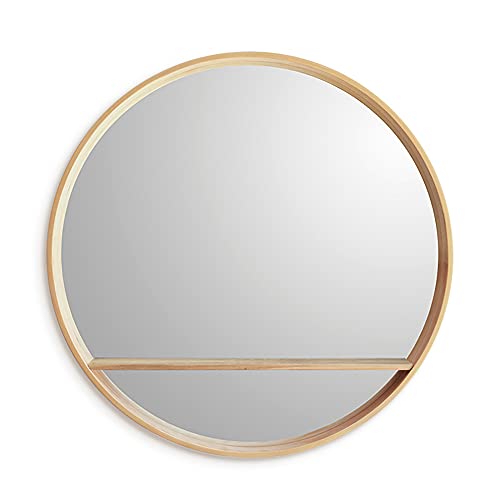 Wandregale aus Holz,Runde Wanddekoration Regale mit Spiegel,Abnehmbares Regal,RahmenstäRke 1Cm / Als zeigen / 70cm Wandregale aus Holz,Runde Wanddekoration Regale mit Spiegel,Abnehmbares Regal,RahmenstäRke 1Cm / Als zeigen / 70cm von KLHGBH