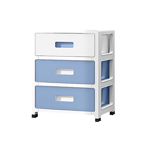 ctg Aufbewahrungsturm, Mehrschichtiges Design und Schubladen-Kunststoff-Aufbewahrungsschrank, Geeignet FüR BüRo, Wohnzimmer, Schlafzimmer/Blue White/S von KLHGBH