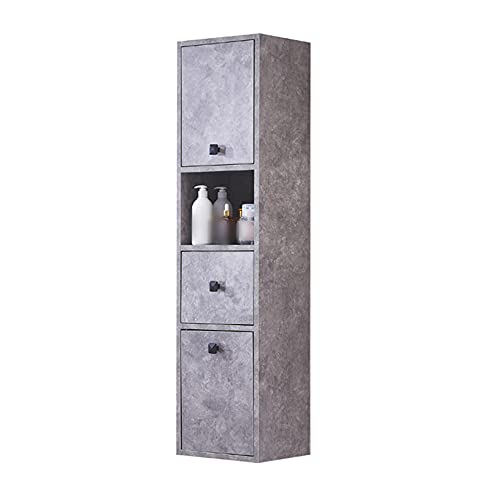 ctg Badezimmerschrank, 4-Lagig Multifunktionaler Badezimmer-Wandschrank aus Massivholz, Geeignet FüR Toiletten und Badezimmer, mit Einer TragfäHigkeit von 40 Kg/D / 120x30x von KLHGBH
