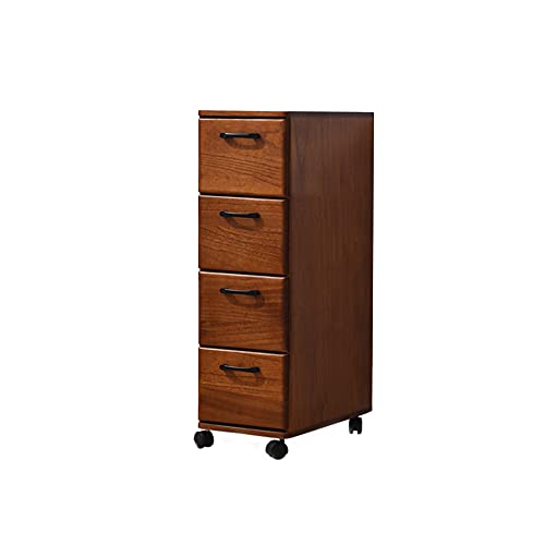 ctg Kommode, 4-Lagiger Schubladen-Typ Massivholzschrank mit Schmalen Seiten, Metallgriffen, Geeignet FüR Wohnzimmer und KüChe/Walnuss Farbe / 20x42x80cm ctg Kommode, 4-Lagiger Schubladen-Typ Massivholzschrank mit Schmalen Seiten, Metallgriffen, Geeignet FüR Wohnzimmer und KüChe/Walnuss Farbe / 20x42x80cm von KLHGBH