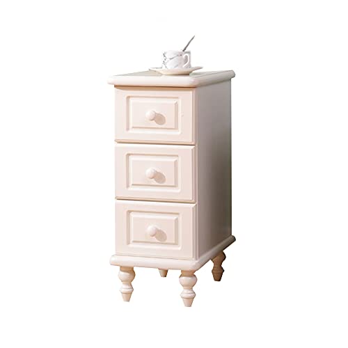 ctg Kommode, Dreilagiger Multifunktionaler Beistelltisch aus Kiefernholz, Geeignet FüR Schlafzimmer, Kinderzimmer/Creamy White/S ctg Kommode, Dreilagiger Multifunktionaler Beistelltisch aus Kiefernholz, Geeignet FüR Schlafzimmer, Kinderzimmer/Creamy White/S von KLHGBH