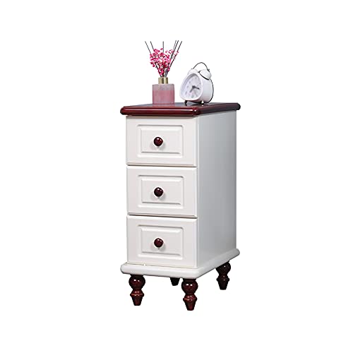 ctg Kommode, Dreilagiger Multifunktionaler Beistelltisch aus Kiefernholz, Geeignet FüR Schlafzimmer, Kinderzimmer/Weinrot/M von KLHGBH