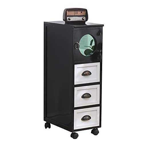 ctg Kommode, EintüRiger Schubladentyp Massivholz Schmaler Seitenschrank Mit BronzebeschläGen, Geeignet FüR Wohnzimmer/A/M ctg Kommode, EintüRiger Schubladentyp Massivholz Schmaler Seitenschrank Mit BronzebeschläGen, Geeignet FüR Wohnzimmer/A/M von KLHGBH