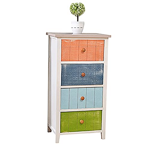 ctg Kommode, Farbe Multifunktionaler Massivholz Nachttisch Mit 4 Schubladen, Geeignet FüR Schlafzimmer Badezimmer Kinderzimmer/A / 40x30x76cm von KLHGBH