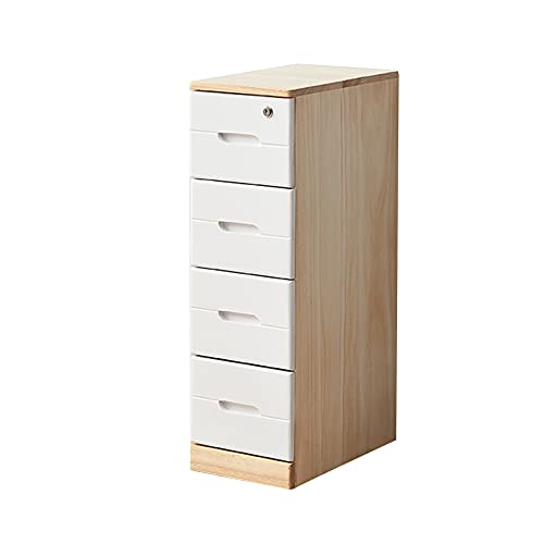 ctg Kommode, GroßRaum-Beistellschrank mit Lenkrollen mit Schubladensperre, Platzsparend, Geeignet FüR Wohnzimmer, Schlafzimmer/Weiß/L von KLHGBH