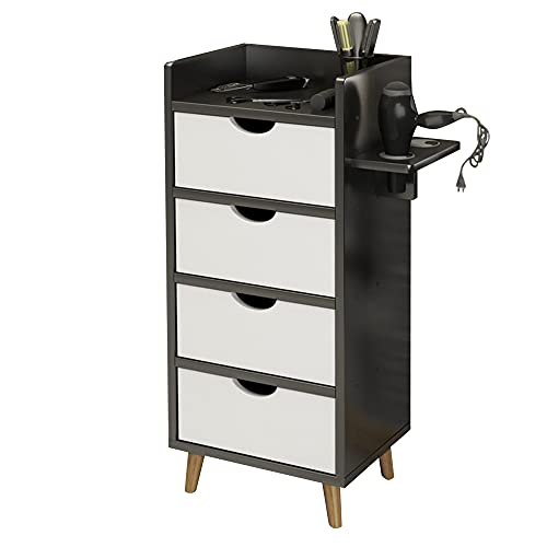 ctg Kommode, Haartrockner-Rack mit Schublade, Multifunktions-Werkzeugschrank FüR Friseursalon, Geeignet FüR Badezimmer Des SchöNheitssalons/Schwarz Weiß / 38x30x81cm ctg Kommode, Haartrockner-Rack mit Schublade, Multifunktions-Werkzeugschrank FüR Friseursalon, Geeignet FüR Badezimmer Des SchöNheitssalons/Schwarz Weiß / 38x30x81cm von KLHGBH