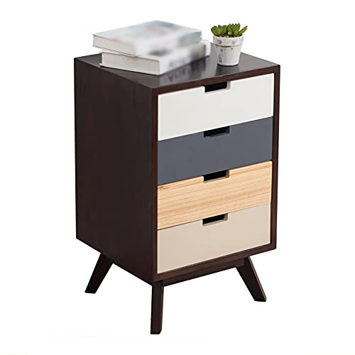 ctg Kommode, Kiefer Schrankbeine, Paulownia Material Seitenschrank mit 4 Schubladen, Geeignet FüR Wohnzimmer, Badezimmer, Arbeitszimmer/black / 40x36x65cm ctg Kommode, Kiefer Schrankbeine, Paulownia Material Seitenschrank mit 4 Schubladen, Geeignet FüR Wohnzimmer, Badezimmer, Arbeitszimmer/black / 40x36x65cm von KLHGBH