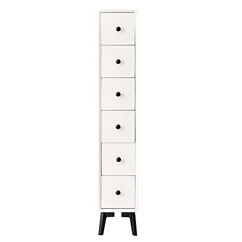 ctg Kommode, Klassifizierter Stauraum, Schmaler Seitenschrank aus Bergahorn, Geeignet FüR Schlafzimmer-BadezimmermöBel/Weiß/L ctg Kommode, Klassifizierter Stauraum, Schmaler Seitenschrank aus Bergahorn, Geeignet FüR Schlafzimmer-BadezimmermöBel/Weiß/L von KLHGBH