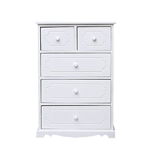 ctg Kommode, Massivholz-Snack-Aufbewahrungsschrank mit GroßEm FassungsvermöGen, Geeignet FüR Wohnzimmer, Balkon, Badezimmer/Weiß/S von KLHGBH