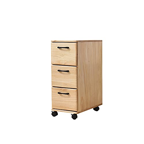 ctg Kommode, Mehrschichtiges Design Paulownia Holz Schmaler Seitenschrank Mit UniversalräDern, Geeignet FüR Wohnzimmer, Kleine Ecke/Holzfarbe / 20x42x62cm von KLHGBH