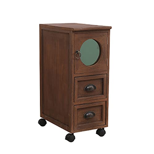 ctg Kommode, Mehrschichtiges Retro-Design, Schmaler Seitenschrank aus Massivholz mit BronzebeschläGen, Geeignet FüR Schlafzimmer/braun/S ctg Kommode, Mehrschichtiges Retro-Design, Schmaler Seitenschrank aus Massivholz mit BronzebeschläGen, Geeignet FüR Schlafzimmer/braun/S von KLHGBH