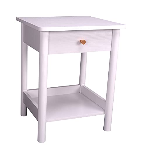 ctg Kommode, Multifunktionaler Nachttisch aus Kiefernholz mit 1 Schublade, Platzsparend, Geeignet FüR Wohn- und Schlafzimmer/Weiß / 40x35x51cm ctg Kommode, Multifunktionaler Nachttisch aus Kiefernholz mit 1 Schublade, Platzsparend, Geeignet FüR Wohn- und Schlafzimmer/Weiß / 40x35x51cm von KLHGBH