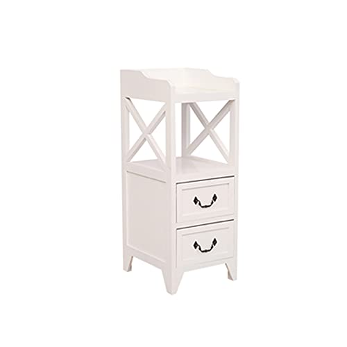 ctg Kommode, Multifunktionaler Nachttisch im Hohlen Design mit 2 Schubladen, Geeignet FüR Schlafzimmer, Wohnzimmer, TragfäHigkeit 40 Kg/Weiß/M ctg Kommode, Multifunktionaler Nachttisch im Hohlen Design mit 2 Schubladen, Geeignet FüR Schlafzimmer, Wohnzimmer, TragfäHigkeit 40 Kg/Weiß/M von KLHGBH