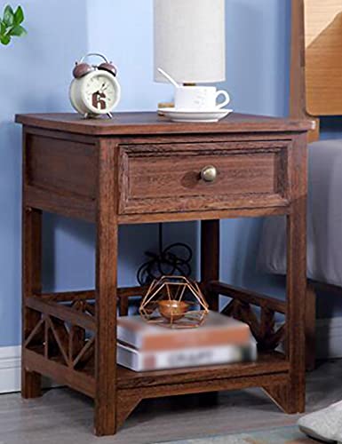 ctg Kommode, Nachttisch Einfacher Multifunktionaler Massivholzschrank mit Schubladen, Geeignet FüR Schlafzimmer/braun / 45x37x54cm ctg Kommode, Nachttisch Einfacher Multifunktionaler Massivholzschrank mit Schubladen, Geeignet FüR Schlafzimmer/braun / 45x37x54cm von KLHGBH