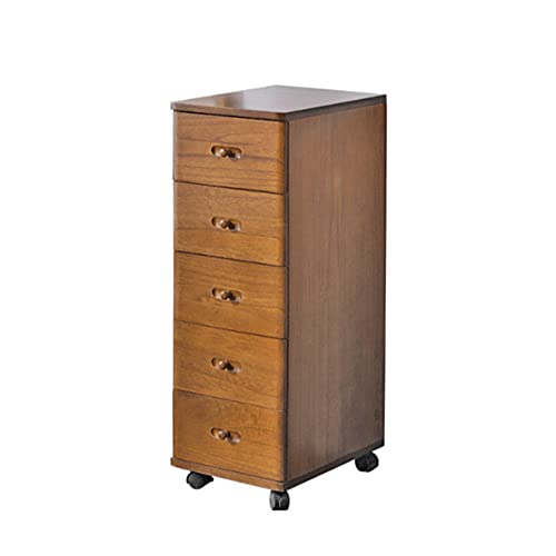 ctg Kommode, Paulownia-Holz-Material mit Rollen-Aufbewahrungs-Seitenschrank mit 5 Schubladen, Geeignet FüR Wohnzimmer-KüChe/Nussbaum/L ctg Kommode, Paulownia-Holz-Material mit Rollen-Aufbewahrungs-Seitenschrank mit 5 Schubladen, Geeignet FüR Wohnzimmer-KüChe/Nussbaum/L von KLHGBH