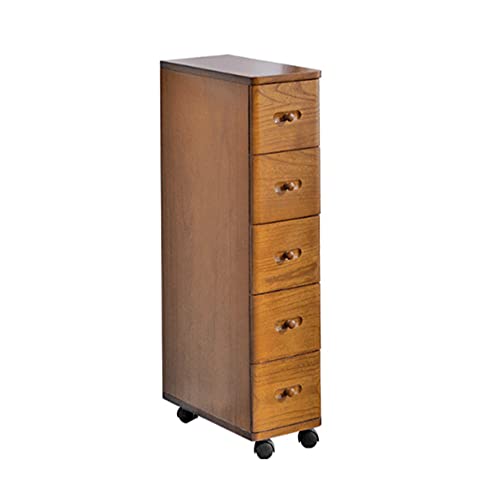 ctg Kommode, Paulownia-Holz-Material mit Rollen-Aufbewahrungs-Seitenschrank mit 5 Schubladen, Geeignet FüR Wohnzimmer-KüChe/Nussbaum/S ctg Kommode, Paulownia-Holz-Material mit Rollen-Aufbewahrungs-Seitenschrank mit 5 Schubladen, Geeignet FüR Wohnzimmer-KüChe/Nussbaum/S von KLHGBH