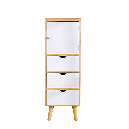 ctg Kommode, Schubladentyp Mehrschichtiges Freistehendes Sideboard aus Massivholz, Geeignet FüR Balkon, Bad, KüChe/Holzfarbe/L von KLHGBH