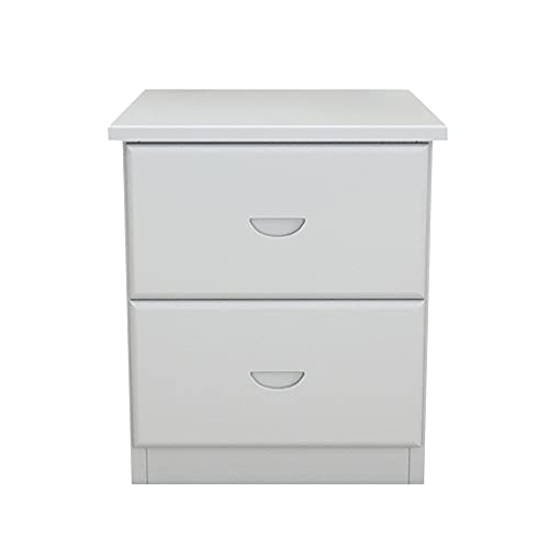 ctg Kommode Massivholz Multifunktional mit Doppelschublade Einfacher Nachttisch, Geeignet FüR Schlafzimmer und Kinderzimmer/Weiß / 41x38x43cm von KLHGBH