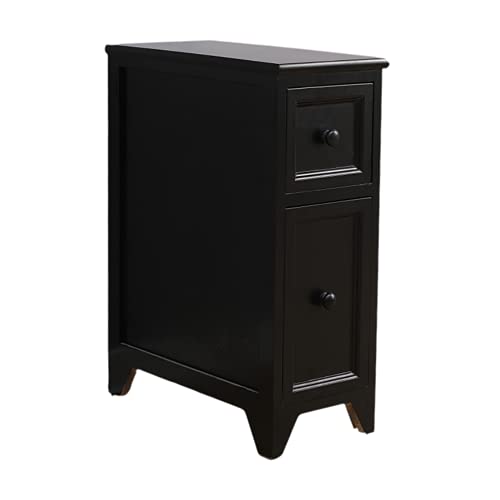 ctg Schubladenkommode, Massivholzmaterial, 2-Lagiger Multifunktionaler Schmaler Seitenschrank, Platzsparend, Geeignet FüR WohnzimmerbüRo/Schwarz/M ctg Schubladenkommode, Massivholzmaterial, 2-Lagiger Multifunktionaler Schmaler Seitenschrank, Platzsparend, Geeignet FüR WohnzimmerbüRo/Schwarz/M von KLHGBH