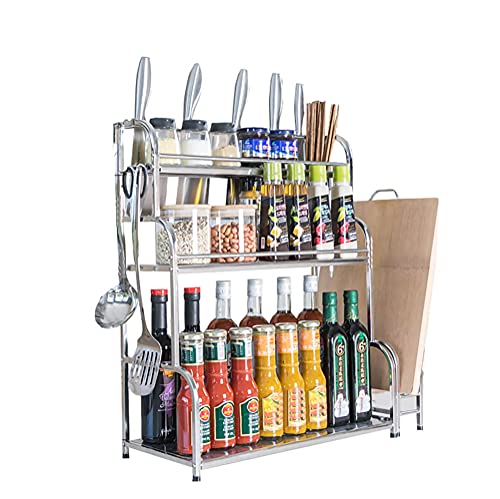 tlj Edelstahl-GewüRzregal, Mehrstufiges Abnehmbares KüChenregal, FüR Platzsparende Aufbewahrung von GewüRzdosen und Flaschen/Silber / 30x62cm tlj Edelstahl-GewüRzregal, Mehrstufiges Abnehmbares KüChenregal, FüR Platzsparende Aufbewahrung von GewüRzdosen und Flaschen/Silber / 30x62cm von KLHGBH