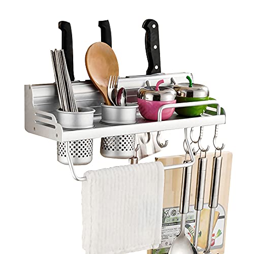 tlj GewüRzregal, Space Aluminium-GewüRzregal mit EssstäBchenröHre, FüR die Aufbewahrung von GewüRzdosen und Flaschen Platz Sparen/Silber / 70cm tlj GewüRzregal, Space Aluminium-GewüRzregal mit EssstäBchenröHre, FüR die Aufbewahrung von GewüRzdosen und Flaschen Platz Sparen/Silber / 70cm von KLHGBH