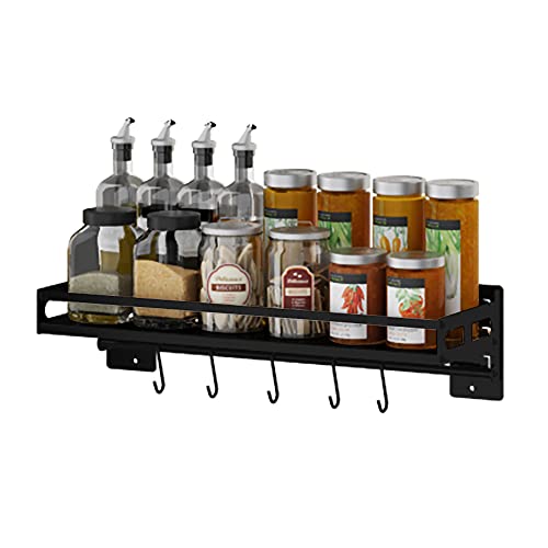 tlj GewüRzregal aus Edelstahl, Abnehmbares Wand-GemüSekorb-KüChenregal an Der Wand, zur Aufbewahrung von GewüRzdosen und Flaschen/Schwarz / 80cm tlj GewüRzregal aus Edelstahl, Abnehmbares Wand-GemüSekorb-KüChenregal an Der Wand, zur Aufbewahrung von GewüRzdosen und Flaschen/Schwarz / 80cm von KLHGBH