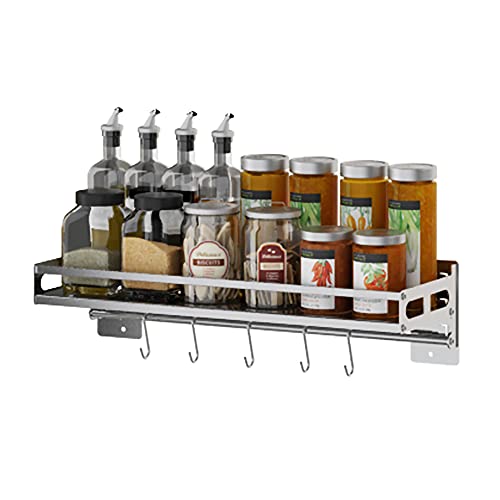 tlj GewüRzregal aus Edelstahl, Abnehmbares Wand-GemüSekorb-KüChenregal an Der Wand, zur Aufbewahrung von GewüRzdosen und Flaschen/Silber / 40cm tlj GewüRzregal aus Edelstahl, Abnehmbares Wand-GemüSekorb-KüChenregal an Der Wand, zur Aufbewahrung von GewüRzdosen und Flaschen/Silber / 40cm von KLHGBH