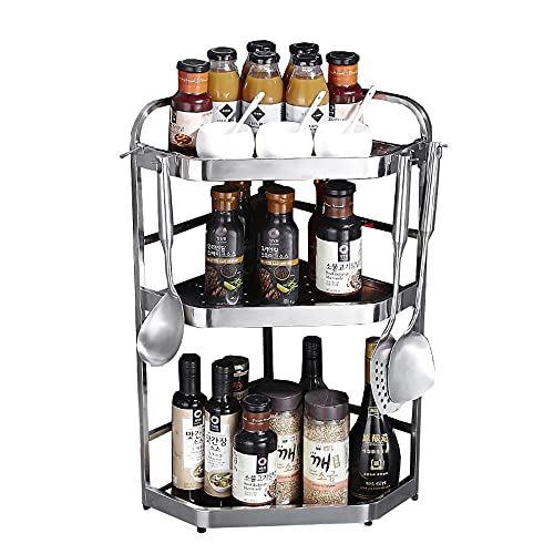 tlj GewüRzregal aus Edelstahl, Multifunktionales Dreieckiges KüChenregal FüR die Aufbewahrung von KüChenbedarf Oder HaushaltsgegenstäNden/Silber / 35x60x25cm tlj GewüRzregal aus Edelstahl, Multifunktionales Dreieckiges KüChenregal FüR die Aufbewahrung von KüChenbedarf Oder HaushaltsgegenstäNden/Silber / 35x60x25cm von KLHGBH