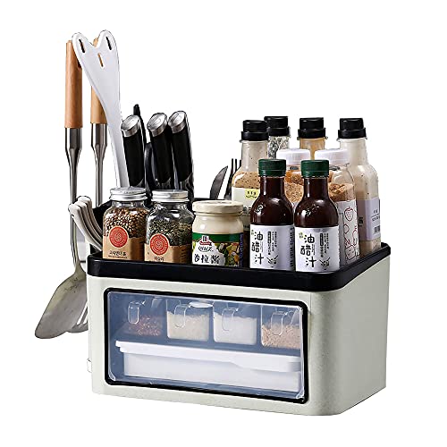 tlj GewüRzregal aus Kunststoff, GewüRzhalter mit Transparenter Schublade, Multifunktionsregaleinsatz in Der KüChe, zur Aufbewahrung von GewüRzdosen und Flaschen/Grün / 37.5 tlj GewüRzregal aus Kunststoff, GewüRzhalter mit Transparenter Schublade, Multifunktionsregaleinsatz in Der KüChe, zur Aufbewahrung von GewüRzdosen und Flaschen/Grün / 37.5 von KLHGBH