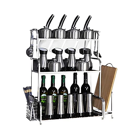tlj Mehrstufiges GewüRzregal, Abnehmbares KüChenregal aus Edelstahl FüR Platzsparende Aufbewahrung von GewüRzdosen und Flaschen/Silber / 50x67cm tlj Mehrstufiges GewüRzregal, Abnehmbares KüChenregal aus Edelstahl FüR Platzsparende Aufbewahrung von GewüRzdosen und Flaschen/Silber / 50x67cm von KLHGBH