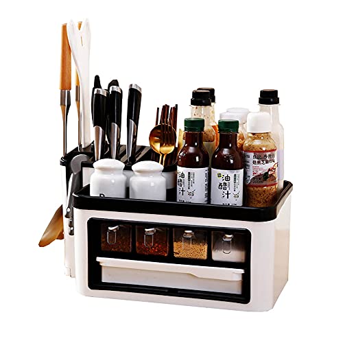 tlj Multifunktions-GewüRzregal,Abnehmbares Kunststoff-KüChenregal aus Kunststoff,zur Platzsparenden Aufbewahrung von GewüRzdosen und Flaschen/Weiß / 37.5x21.5x21.5cm tlj Multifunktions-GewüRzregal,Abnehmbares Kunststoff-KüChenregal aus Kunststoff,zur Platzsparenden Aufbewahrung von GewüRzdosen und Flaschen/Weiß / 37.5x21.5x21.5cm von KLHGBH