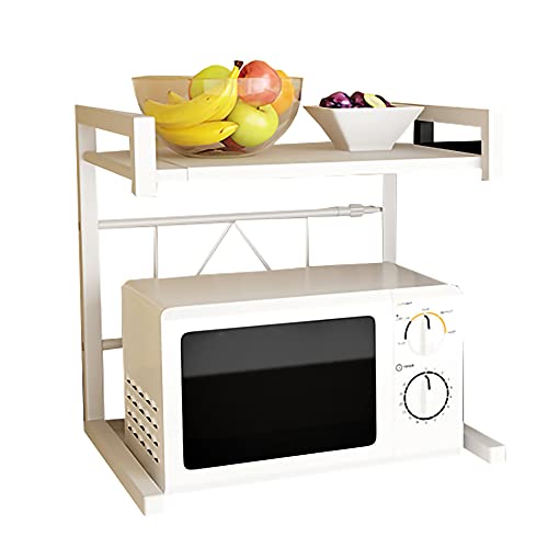 wblj Doppeldeck Mikrowelle Rack, Metall Teleskop Design Verstellbar 44-65cm, KüChe Badezimmer Liefert Lagerregal Platzsparer/Weiß / 44x36x42cm wblj Doppeldeck Mikrowelle Rack, Metall Teleskop Design Verstellbar 44-65cm, KüChe Badezimmer Liefert Lagerregal Platzsparer/Weiß / 44x36x42cm von KLHGBH