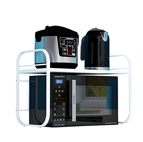 wblj Mehrschichtiger Mikrowelle Regal, MetallküChen-Badezimmer-Arbeitsplatten-Ofen-Regal-GewüRz-Gestell, Teleskopdesign Verstellbar 40-60 Cm/Weiß / 46cm wblj Mehrschichtiger Mikrowelle Regal, MetallküChen-Badezimmer-Arbeitsplatten-Ofen-Regal-GewüRz-Gestell, Teleskopdesign Verstellbar 40-60 Cm/Weiß / 46cm von KLHGBH