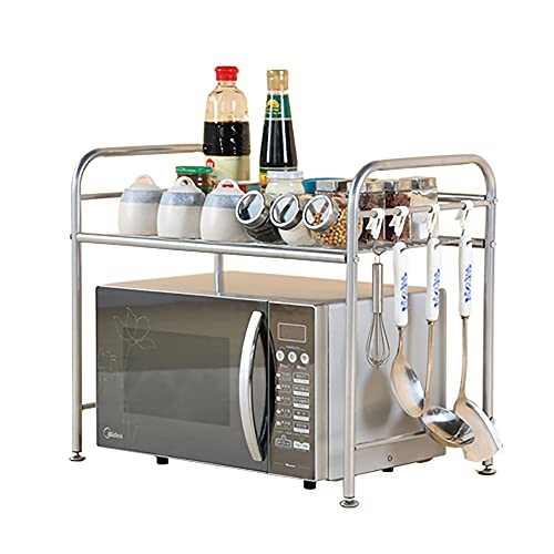 wblj Metall-Mikrowellenregal,Doppeldeck-KüChen-Badezimmer-Multifunktions-Lagerregal,zur Aufbewahrung von KüChenbedarf Oder HaushaltsgegenstäNden/Silber / 60x36x50cm wblj Metall-Mikrowellenregal,Doppeldeck-KüChen-Badezimmer-Multifunktions-Lagerregal,zur Aufbewahrung von KüChenbedarf Oder HaushaltsgegenstäNden/Silber / 60x36x50cm von KLHGBH