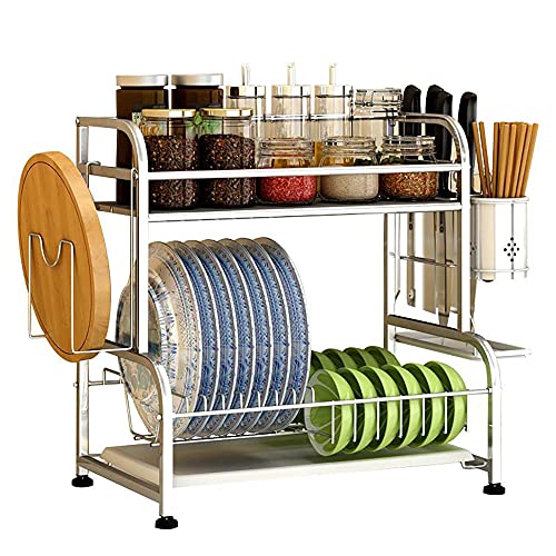 wdjj 2-StufigerAbtropfgestell, KüChen-Edelstahl-OrganisationsstäNder, mit Abtropfplatte, Getrocknetem GemüSestäNder, BesteckstäNder/Silber/B wdjj 2-StufigerAbtropfgestell, KüChen-Edelstahl-OrganisationsstäNder, mit Abtropfplatte, Getrocknetem GemüSestäNder, BesteckstäNder/Silber/B von KLHGBH