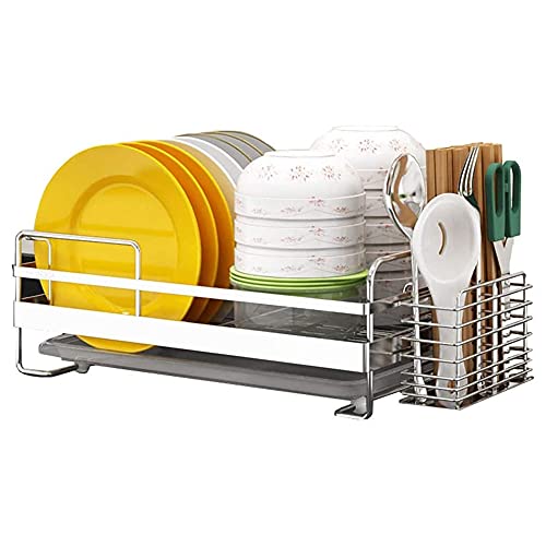 wdjj Abtropfgestell, Multifunktions-Utensilienhalter Glashalter mit Tropfschale FüR die Aufbewahrung von TöPfen, SchüSseln und KüChenutensilien/Silber / 40x26x14cm wdjj Abtropfgestell, Multifunktions-Utensilienhalter Glashalter mit Tropfschale FüR die Aufbewahrung von TöPfen, SchüSseln und KüChenutensilien/Silber / 40x26x14cm von KLHGBH