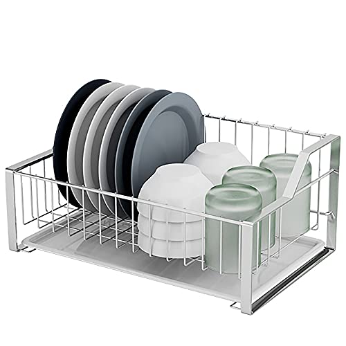 wdjj Edelstahl-Abtropfgestell, Multifunktions-KüChenregale Geschirrablage Geschirrablage-Gestell, Abnehmbare Besteckhalter/A / 41x26x18cm von KLHGBH