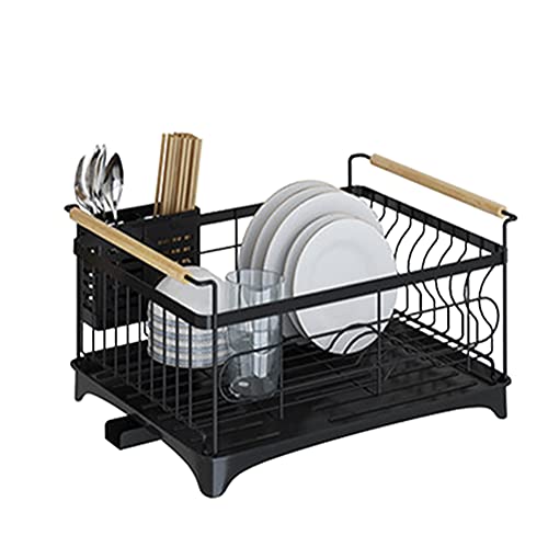 wdjj Edelstahl-Abtropfgestell, Zweistufiges Aufbewahrungsregal FüR KüChenbedarf, mit Abflussbrettgestell FüR AuffangbehäLter-Utensilienhalter/Schwarz / 40x31x23cm wdjj Edelstahl-Abtropfgestell, Zweistufiges Aufbewahrungsregal FüR KüChenbedarf, mit Abflussbrettgestell FüR AuffangbehäLter-Utensilienhalter/Schwarz / 40x31x23cm von KLHGBH