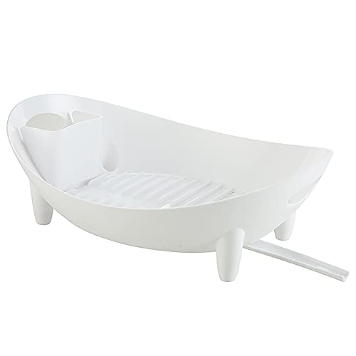wdjj Kunststoff-Abtropfgestell, KüChenregale Geschirrablage-Abtropfgestell, FüR TöPfe, SchüSseln, Teller und Aufbewahrung von KüChenutensilien/Weiß / 42.5x32x14.5cm wdjj Kunststoff-Abtropfgestell, KüChenregale Geschirrablage-Abtropfgestell, FüR TöPfe, SchüSseln, Teller und Aufbewahrung von KüChenutensilien/Weiß / 42.5x32x14.5cm von KLHGBH