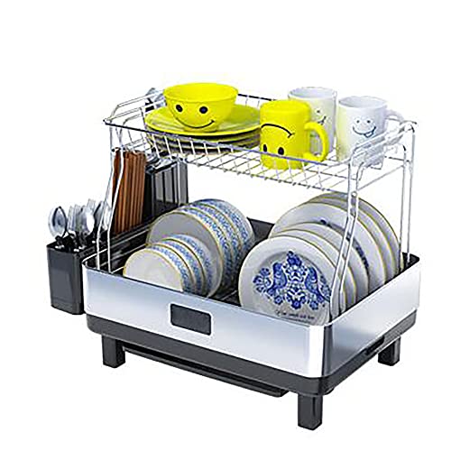 wdjj Zweistufiges Abtropfgestell mit um 360 Grad Drehbarem Abfluss FüR KüChenutensilien Aufbewahrungsschalter Organizer Utensilienhalter/Silber / 465x348x423mm wdjj Zweistufiges Abtropfgestell mit um 360 Grad Drehbarem Abfluss FüR KüChenutensilien Aufbewahrungsschalter Organizer Utensilienhalter/Silber / 465x348x423mm von KLHGBH