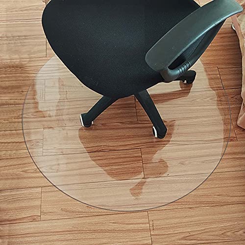 yzd Transparente stuhlunterlage,Runde Teppichschutz-Stuhlmatte,FußMatten FüR Das BüRo Wasserdicht,HochtemperaturbestäNdig,Leicht zu Reinigen/Transparent / 90cm yzd Transparente stuhlunterlage,Runde Teppichschutz-Stuhlmatte,FußMatten FüR Das BüRo Wasserdicht,HochtemperaturbestäNdig,Leicht zu Reinigen/Transparent / 90cm von KLHGBH
